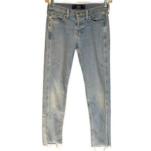Women's Hollister Low Rise Crop Boyfriend Blue Jeans Size, OR, EUC